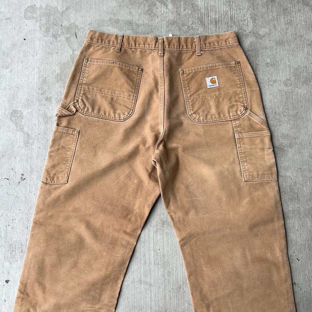 Carhartt brown double knee work wear carpenter pants - Picture 6 of 9